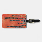 Aangepaste naam vogel bos landschap bagagelabel (Voorkant horizontaal)