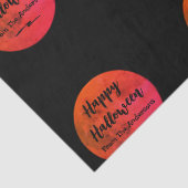 Aangepaste Naam Volle Maan Patroon Happy Halloween Tissuepapier (Detail)