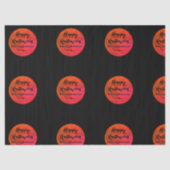 Aangepaste Naam Volle Maan Patroon Happy Halloween Tissuepapier (Voorkant)