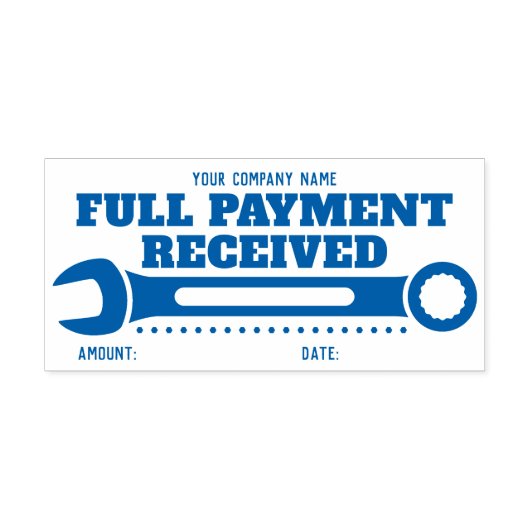 Aangepaste naam Volledige betaling Bedankt! WRENCH Zelfinktende Stempel (Design)