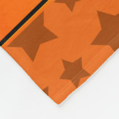 Aangepaste naam volleybal oranje sterren fleece deken (Hoek)