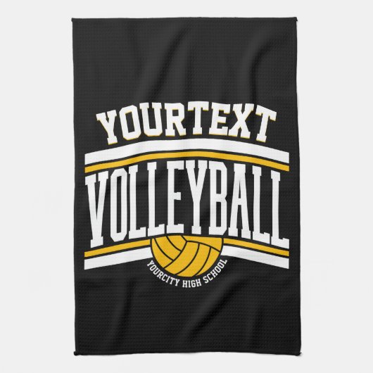 Aangepaste NAAM Volleybal Speler School Team Theedoek (Verticaal)