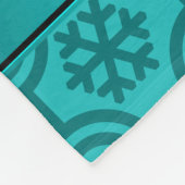 Aangepaste naam volleybal turquoise retro sneeuwvl fleece deken (Hoek)