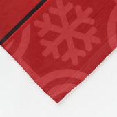 Aangepaste naam volleybal zwarte rode sneeuwvlokke fleece deken (Hoek)