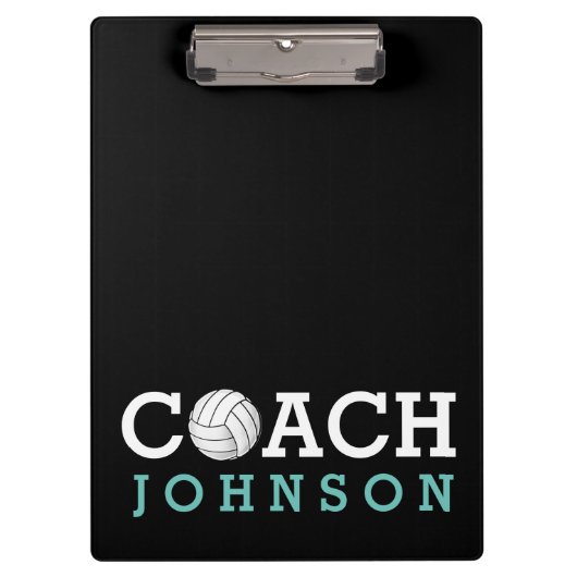 Aangepaste naam Volleyball Coach Klembord (Voorkant)