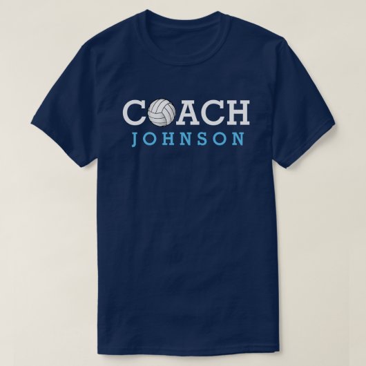 Aangepaste naam Volleyball Coach T-shirt (Design voorkant)