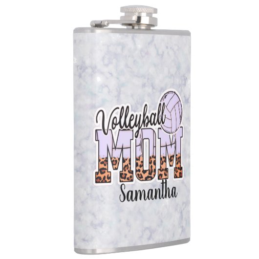 Aangepaste naam Volleyball mama | MOEDERDAG Heupfles (Rechts)