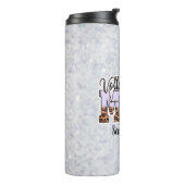 Aangepaste naam Volleyball mama | MOEDERDAG Thermosbeker (Gedraaid links)