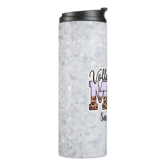 Aangepaste naam Volleyball mama | MOEDERDAG Thermosbeker (Gedraaid links)