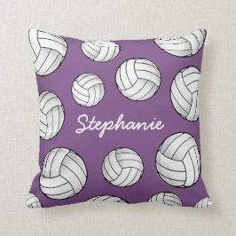 Aangepaste naam Volleyball Paars Home Kussen