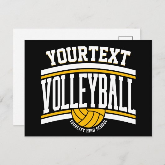 Aangepaste naam Volleyball Player School Briefkaart (Voorkant / Achterkant)