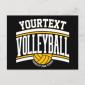 Aangepaste naam Volleyball Player School Briefkaart (Voorkant)