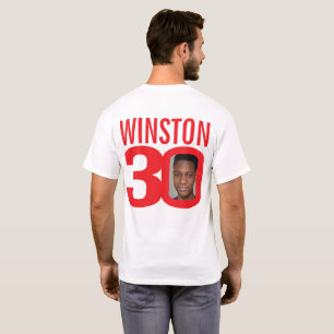 Aangepaste naam voor 30e verjaardag en rood fotosj t-shirt