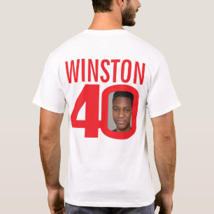 Aangepaste naam voor 40e verjaardag en rood fotosj t-shirt