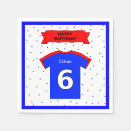 Aangepaste naam voor 6e verjaardag servetten