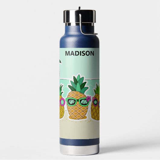 Aangepaste naam voor ananassen van kool-beach waterfles (Links)