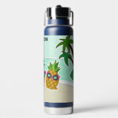 Aangepaste naam voor ananassen van kool-beach waterfles (Achterkant)