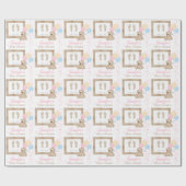 Aangepaste naam voor Baby shower Baby roze roze na Cadeaupapier (Vlak)