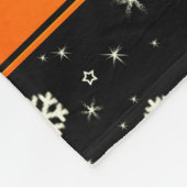 Aangepaste naam voor basketbal zwarte sneeuwvlokke fleece deken (Hoek)