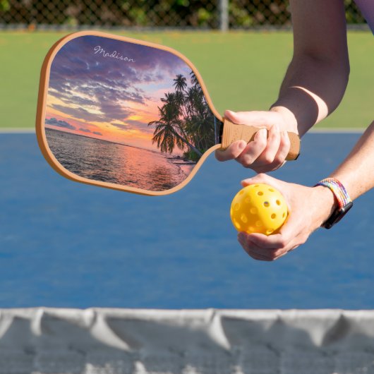 Aangepaste naam voor Beach Sunset Pickleball Paddle (Insitu)