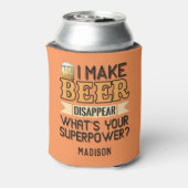 Aangepaste naam voor Beer Superpower Blikjeskoeler (Blikje Achterkant)