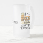 Aangepaste naam voor Beer Superpower Matglas Bierpul (Voorkant rechts)
