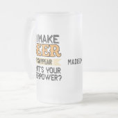 Aangepaste naam voor Beer Superpower Matglas Bierpul (Voorkant links)