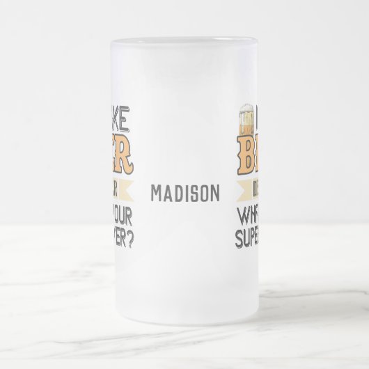 Aangepaste naam voor Beer Superpower Matglas Bierpul (Center)