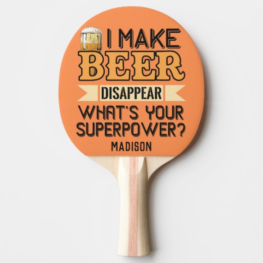 Aangepaste naam voor Beer Superpower Tafeltennisbatje (Voorkant)