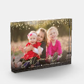 Aangepaste naam voor beste Grandma Ever Gold Glitt Fotoblokken (Links)