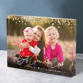 Aangepaste naam voor beste Grandma Ever Gold Glitt Fotoblokken