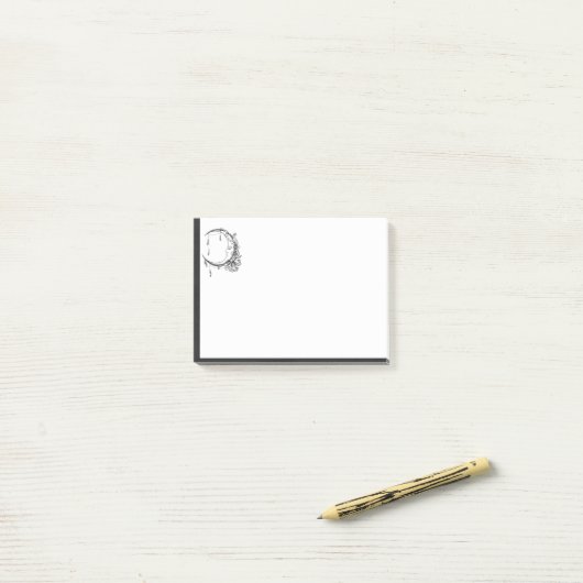 Aangepaste naam voor bewegingslijntekenkunst post-it® notes (Op bureau)