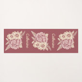 Aangepaste naam voor bloem-illustratie yoga mat (Achterkant (horizontaal))
