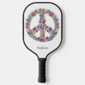 Aangepaste naam voor bloempitje pickleball paddle (Achterkant)