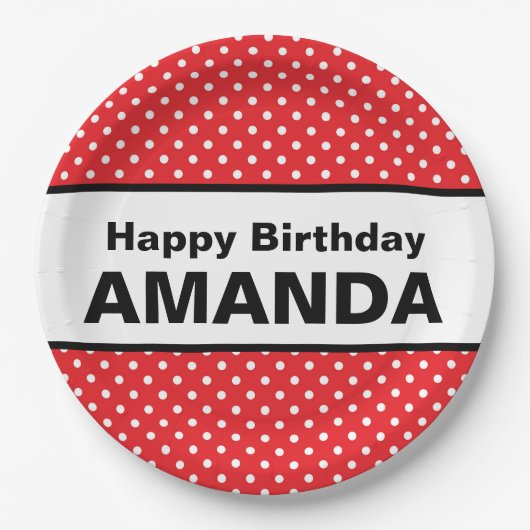 Aangepaste naam voor Borden met mijnmuis geïnspire Papieren Bordje (Voorkant)