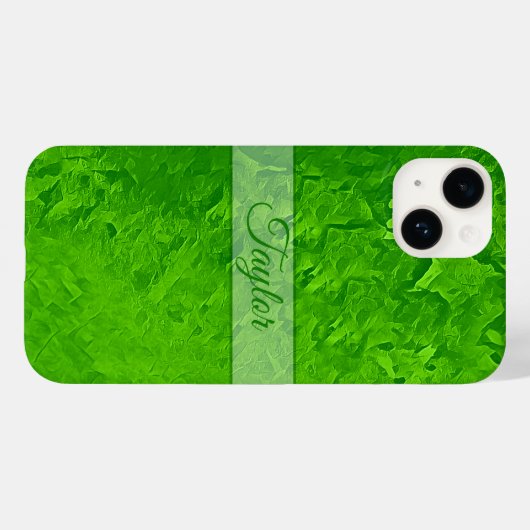 Aangepaste naam voor Bright Groen Case-Mate iPhone Case (Achterkant (horizontaal))