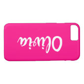 Aangepaste naam voor Bright magenta Hot Pink Case-Mate iPhone Case (Achterkant (Horizontaal))