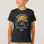 Aangepaste naam voor Camping Vacking van de Famili T-shirt (Voorkant)