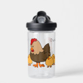 Aangepaste naam voor Chicken-illustratie Waterfles (Voorkant)