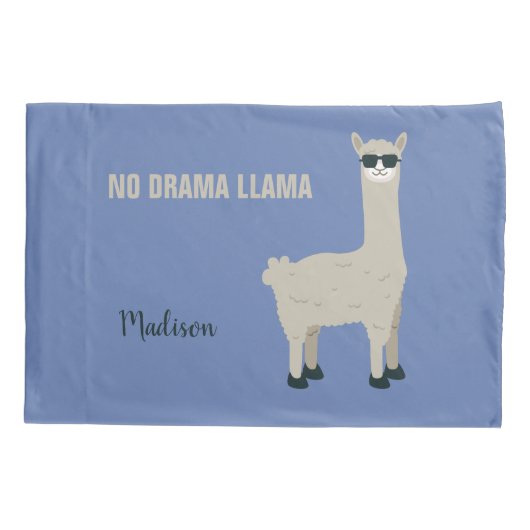 Aangepaste naam voor Cool Llama en kleurkussens Kussensloop (Achterkant)