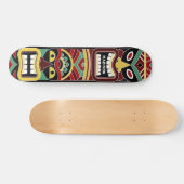 Aangepaste naam voor Cool Tiki Totem Persoonlijk Skateboard (Horizontaal)