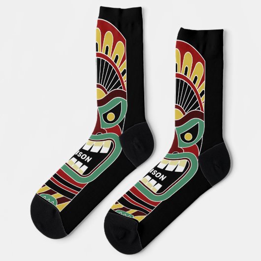 Aangepaste naam voor Cool Tiki Totems Sokken (Links)