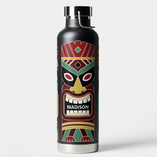 Aangepaste naam voor Cool Tiki Totems Waterfles (Links)