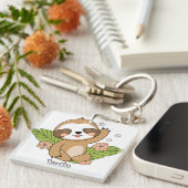 Aangepaste naam voor Cute Baby Sleuf Sleutelhanger (Voorkant Rechts)