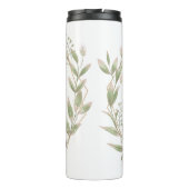 Aangepaste naam voor Cute Baby Zebra Flower Wreate Thermosbeker (Achterkant)