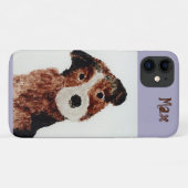 Aangepaste naam voor Cute Dog Terrier Case-Mate iPhone Case (Achterkant (horizontaal))
