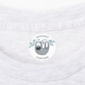 Aangepaste naam voor Cute Sloth Labels (Aangebracht)