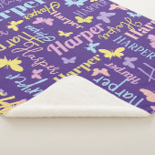 Aangepaste naam voor de bedekte regenboogvlinder H Sherpa Deken (3/4)