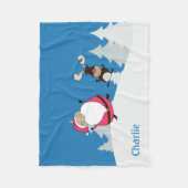 Aangepaste naam voor de klaploper en rendierentuin fleece deken (Voorkant)