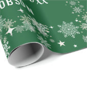 Aangepaste naam voor de klare kerstman moderne scr cadeaupapier (Rol Hoek)